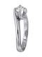 Single Stone Ring in 18K White Gold with Diamond