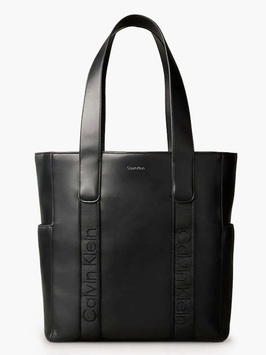 Webbing Strap Women's Tote Bag Black