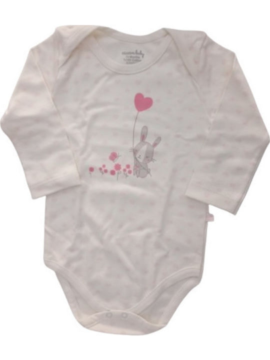 Ciccim Baby Bodysuit Ecru - Pink