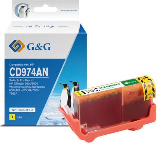 Cartuș Premium G&g 0.7k Hp 920xl Galben Cd974ae Hp920xl