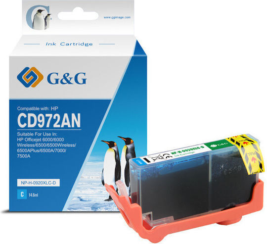Cartuș Premium G&g 0.7k Hp 920xl Cyan Cd972ae Hp920xl