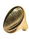 Ring aus Stahl Vergoldet