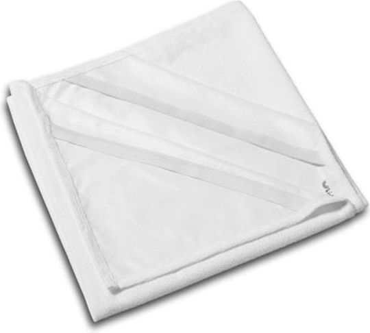 Kidizi Schutzauflage Halb-Doppel Wasserdicht mit Gummibändern Weiß 120x200cm