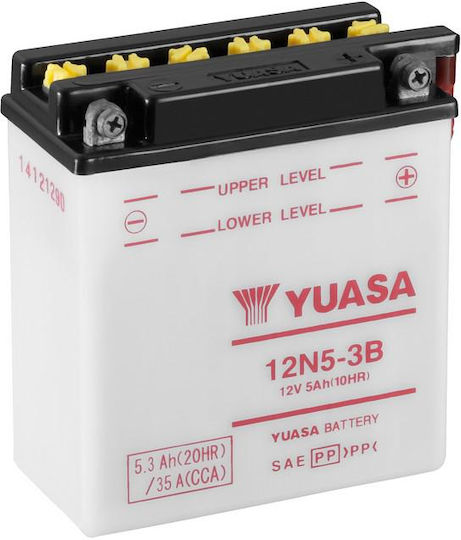 Yuasa Motorradbatterie YB5L-B / 12N5-3B mit Kapazität 5Ah