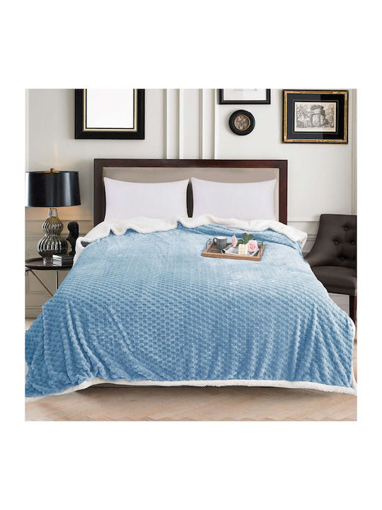 SpitiBazaar Blanket Furry Queen 220x240cm Blue