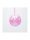 Hängendes Kugel Ornament Ornament Glas Rosa 10cm