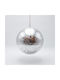 Hängendes Kugel Ornament Ornament Metallisch Silber 25cm