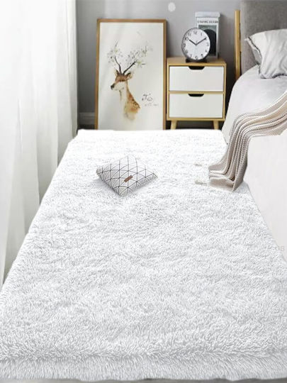 Fluffie Modern Bedroom Rugs Set White XAD-2048-LEU 3pcs