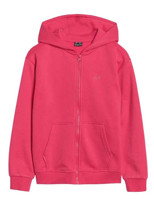 4F Kids Cardigan Cotton with Hood Pink