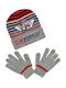 Kinder Mütze Set Gestrickt Gray