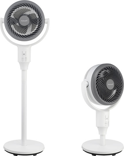Nakassi Πολυμορφικός Ανεμιστήρας 35W με Τηλεχειριστήριο Λευκός
