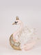 Eurolamp Samt-Schwan Rose Gold Glitter 27x22x28cm