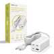 Mobile Origin Charging Stand GaN with USB-A Port and 3 USB-C Ports 100W Power Delivery in White color (MO-100CMH-PW18)