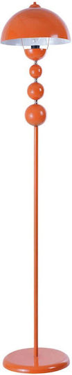Opviq Floor Lamp H155xW30cm. with Socket for Bulb E27 Orange