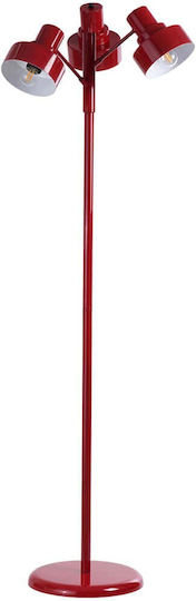Opviq Floor Lamp H158xW40cm. with Socket for Bulb E27 Red