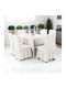 To megalo pazari Elastic Cover for Chair White 6pcs TMP-4587