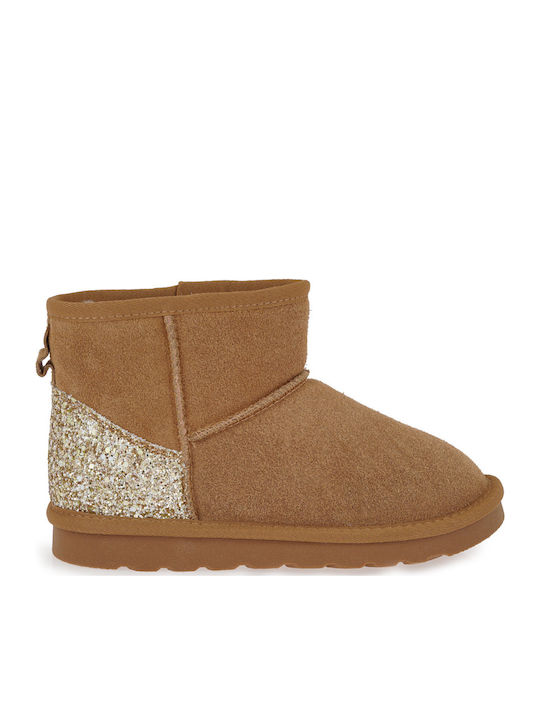 Wildleder Kinderstiefel Tabac Braun
