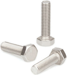 Inox Mare Șurub Hexagon Inox DIN 933 cu Diametru M10 și Lungime 50mm