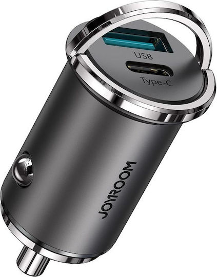 Joyroom C-A35 Φορτιστής Αυτοκινήτου 45W Γρήγορης Φόρτισης με Θύρες: 1xUSB 1xType-C Μαύρο Χρώμα