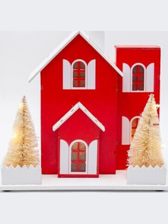 Weihnachts- Beleuchtete Dekorative Darstellung Rot mit Batterie 20x20x10cm