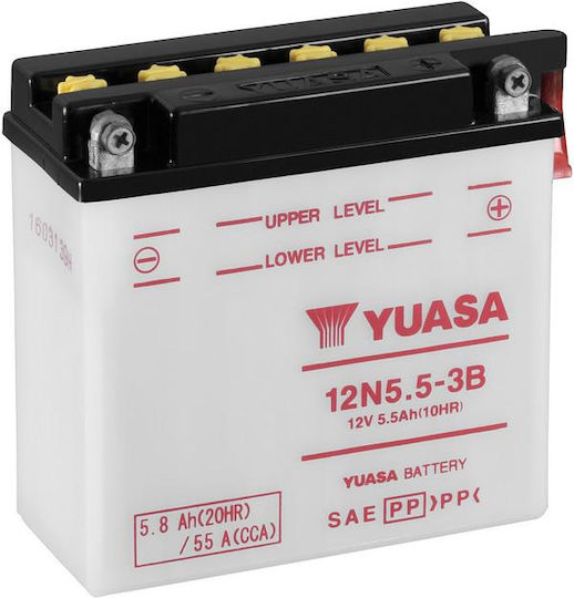 Yuasa Inchis Baterie Motocicleta cu Capacitatea 5.5Ah