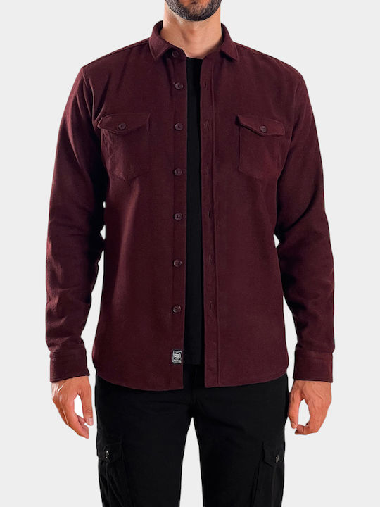 3Guys Дълъг Ръкав Overshirt Бордо