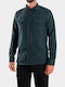 Дълъг Ръкав Overshirt Петролен