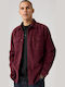 Jackson Worker Long Sleeve Corduroy Overshirt In Regular Fit Tawny Port Purple