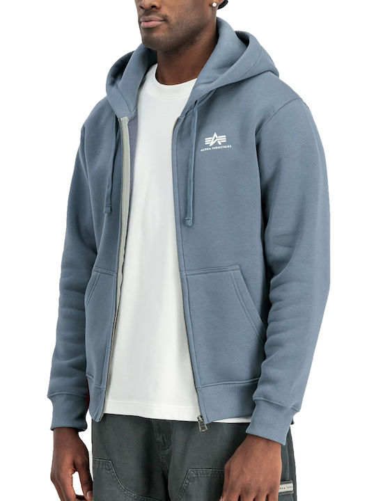 Basic Cardigan With Blue Hood