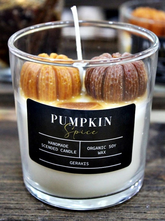 Aromatic Soy Candle Pumpkins Glass Big Φ8.5 X 8.9 Cm Pumpkin Spice