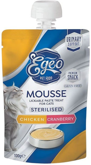 Egeo Pet Food Υγρή Τροφή για Γάτες σε Φακελάκι με Κοτόπουλο, Συκώτι και Πατάτες χωρίς Σιτηρά 100gr