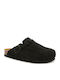 Anatomical Women's Slippers with Fur Black