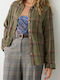 Women's Checked Long Sleeve Shirt Olive