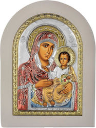 Silver-Plated Icon Panagia Ierusalimitissa Prince Silvero Ma E1102 Wh-vxc