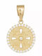 Charm Talisman Konstantin mit Steinen aus 9K Gold mit Zirkon
