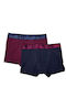 Men's Boxers Bordeaux, Anthracite 2Pack