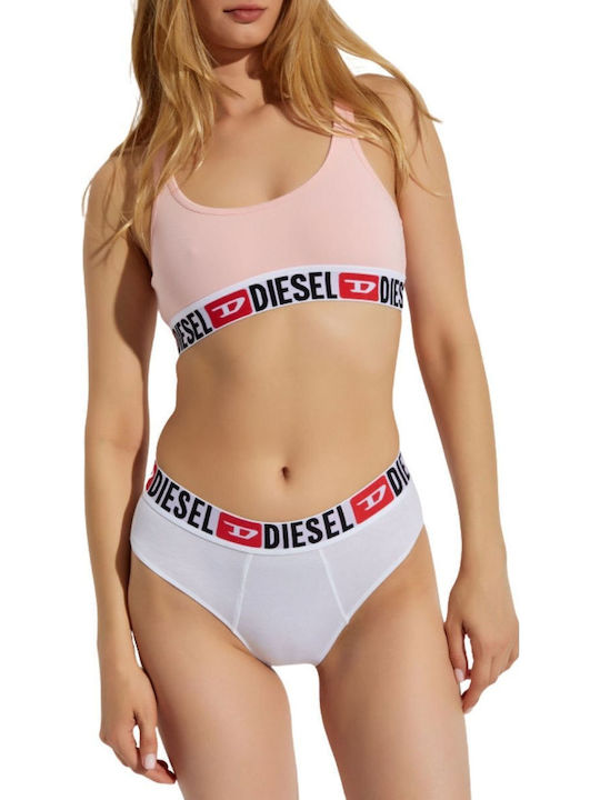 Diesel Women's Sports Bra without Padding Pink