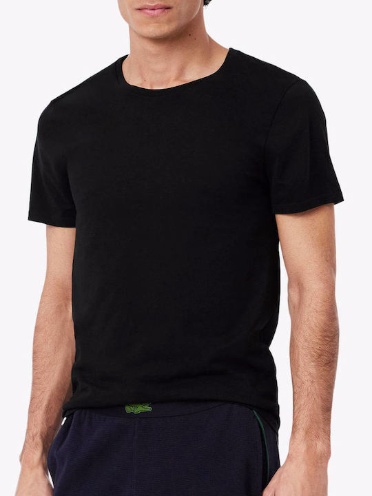 Lacoste Мъжки Тениски Къс Ръкав Черни 3Броя