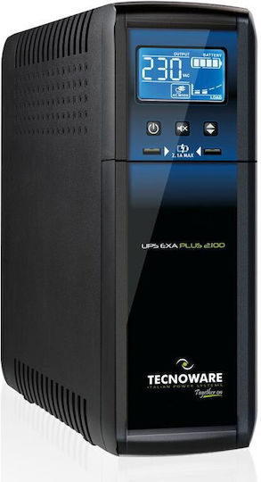 Tecnoware EXA PLUS 2100 UPS Line-Interactive 2100VA 1470W με 8 IEC Πρίζες