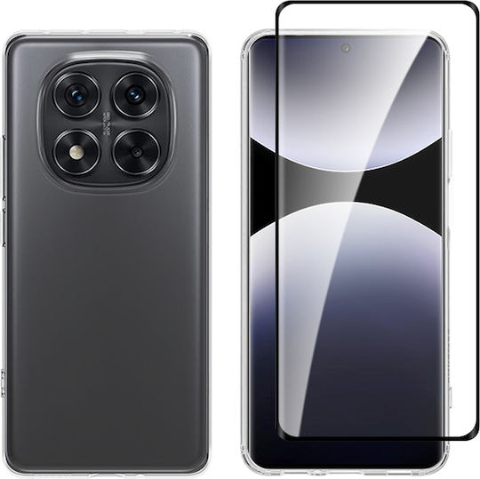 Redshield Set Back Cover Silicone Set with Glass Transparent (Redmi Note 14 Pro 5G / Poco X7)