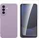 Redshield Set Back Cover Σιλικόνης Σετ με Τζαμάκι Μωβ (Galaxy A36)