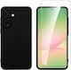 Redshield Set Back Cover Σιλικόνης Σετ με Τζαμάκι Μαύρο (Galaxy A56)