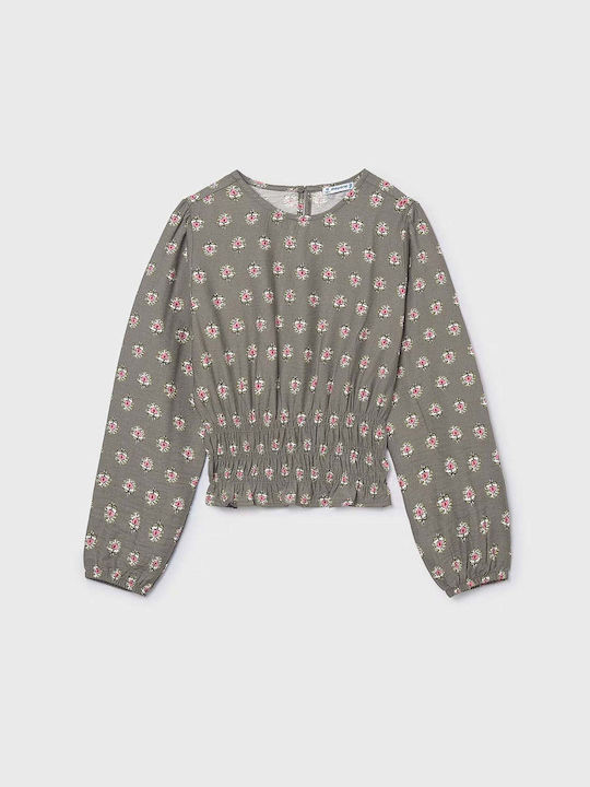Mayoral Kids' Shirt Long Sleeve Khaki
