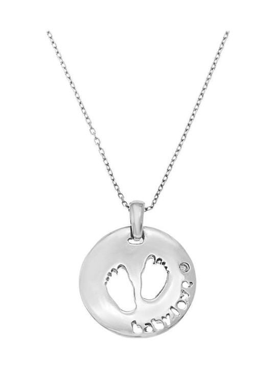 Sorelly Colier din Aur alb 14K cu Diamant