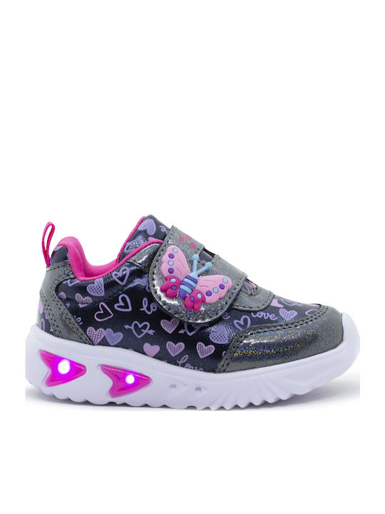 Zak Kids Sneakers with Scratch & Lights Black