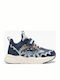 Παιδικά Sneakers με Σκρατς & Φωτάκια Μπλε