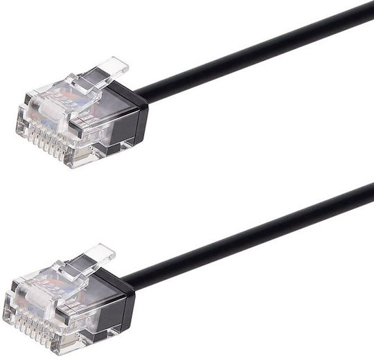 Powertech U/UTP Cat.6a (Gigabit) Καλώδιο Δικτύου Ethernet 5m Μαύρο