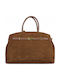 Leder Damen Tote Tasche Wildleder Tabac