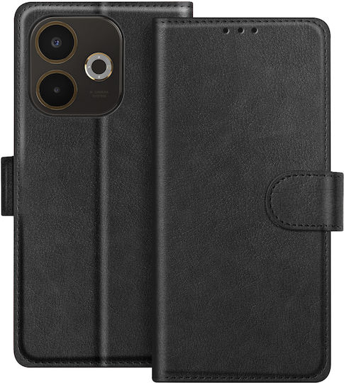 Avizar Brieftasche Hülle Oppo A5 Pro Chesterfield Serie Stand Funktion Schwarz
