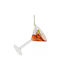 Ornament suspendat Pahar De sticlă Roșu 6.5x10buc